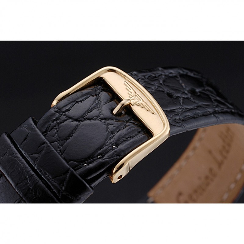 Longines La Grande Classique Champagne Dial Black Leather Band Diamond Markers Homme 622121-8