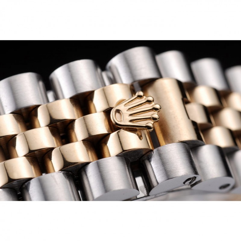 Rolex DateJust Two Tone Stainless Steel 18k Gold PlatedGold Dial-6