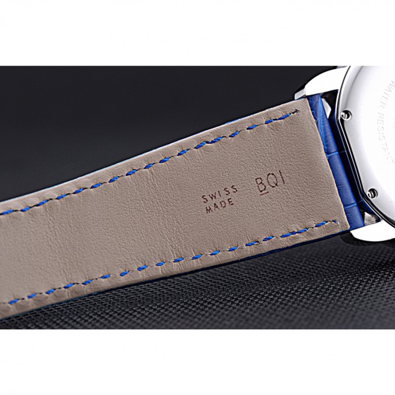 High End Replica Watches Swiss Cartier Ronde Solo Stainless Steel Case Blue Dial Roman Numerals 622193-7