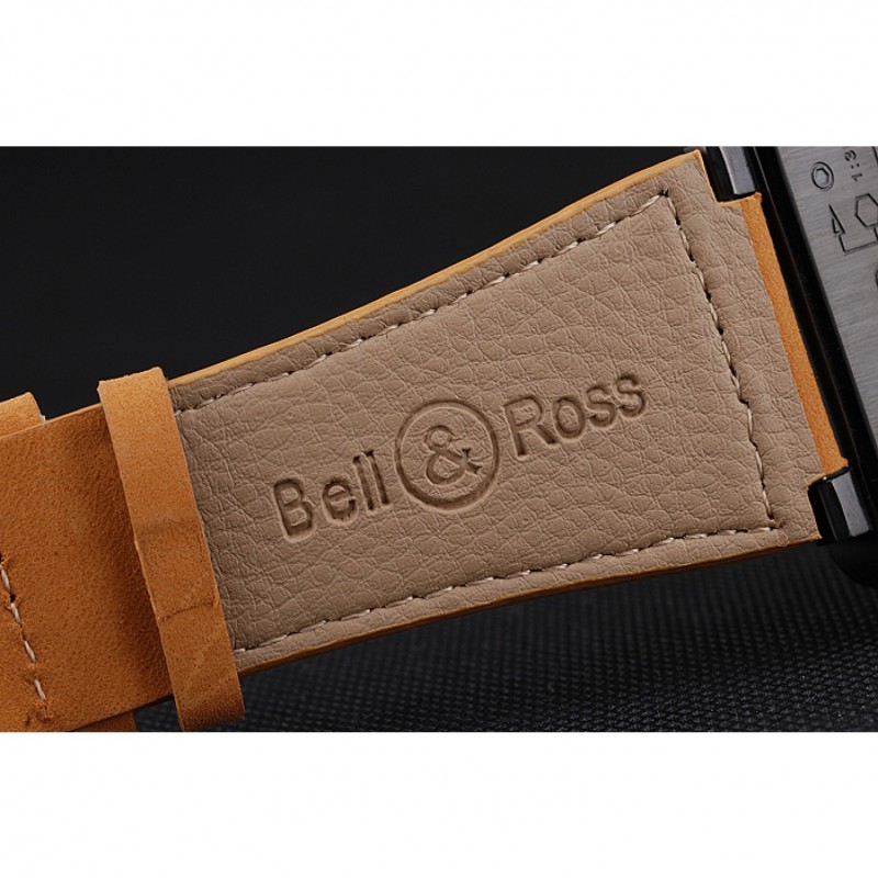 Bell and Ross BR 01-92 Black Dial Black Case Brown Leather Strap-6