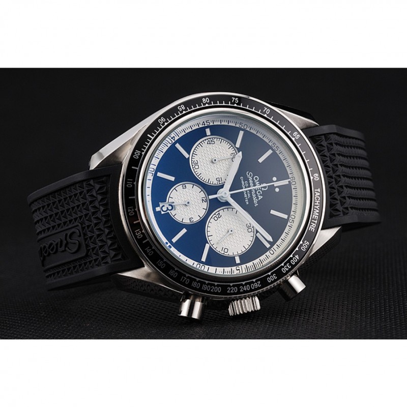 Omega Speedmaster Black Rubber Strap Black Dial 622041-4