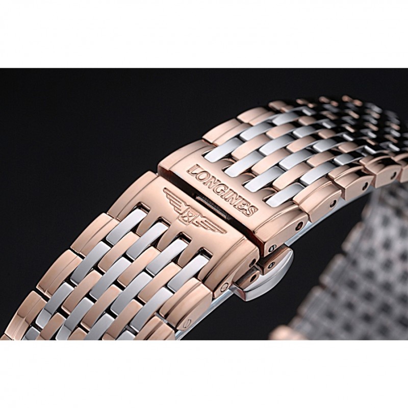 Longines La Grande Classique Rose Gold White Dial Diamond Bezel Homme 622105-5