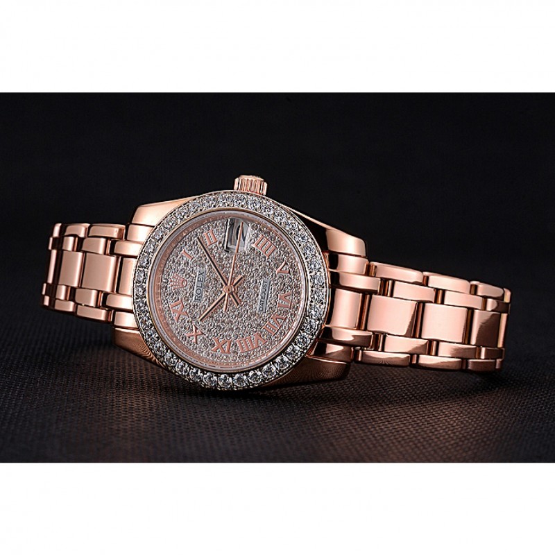 Best Rolex Datejust Diamond Dial And Bezel Pink Gold Case And Bracelet 622836-4