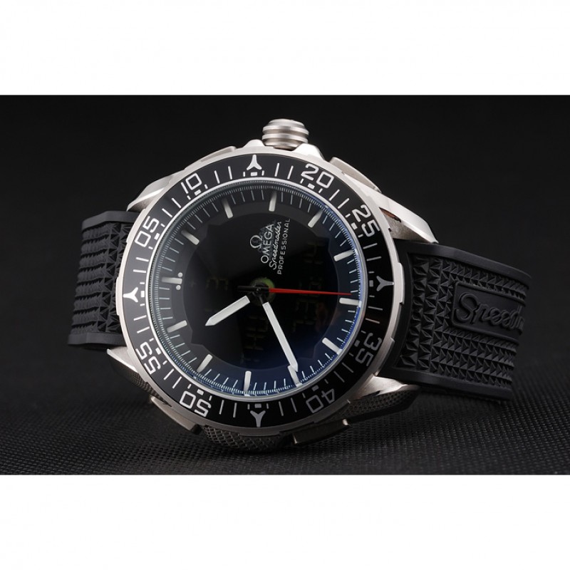 Omega Speedmaster Skywalker X-33 Black Dial White On Black Bezel Stainless Steel Case Black Rubber Strap-3
