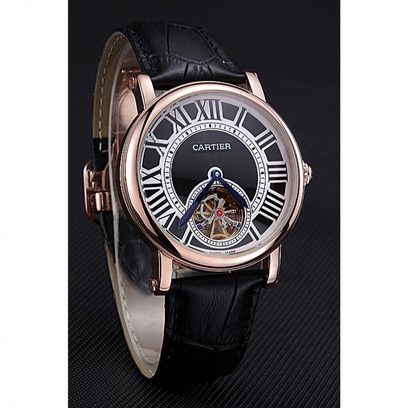 Cartier Rotonde Flying Tourbillon Black Dial 621957-2