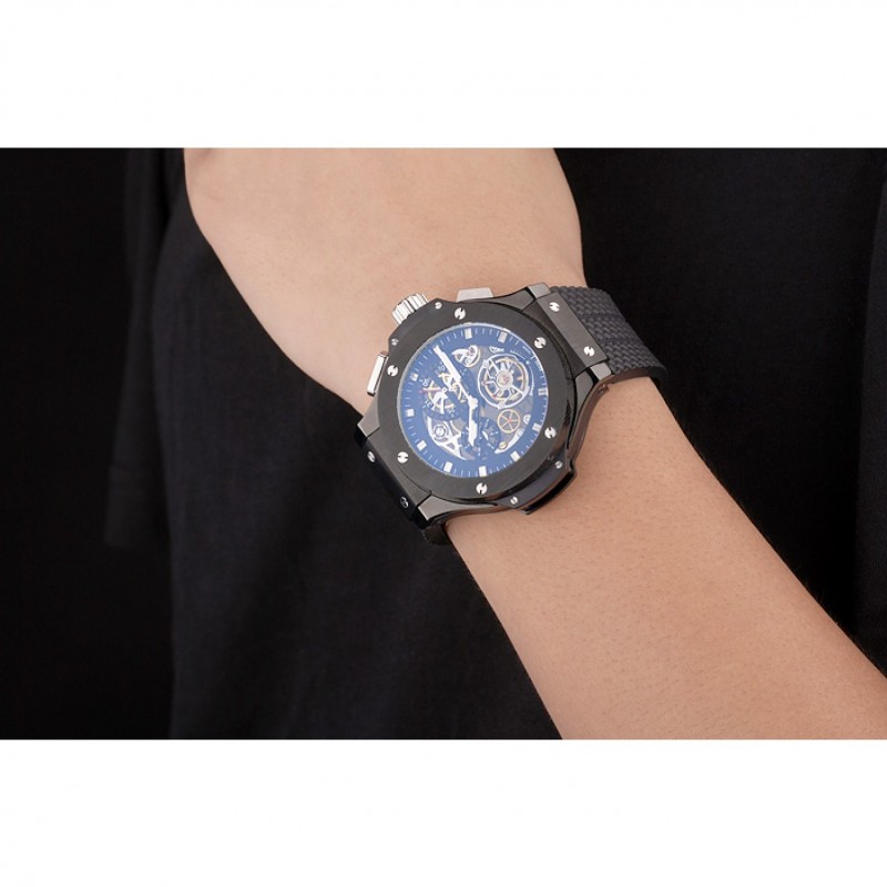 Hublot King Power Tourbillon Black Strap Black Dial-7