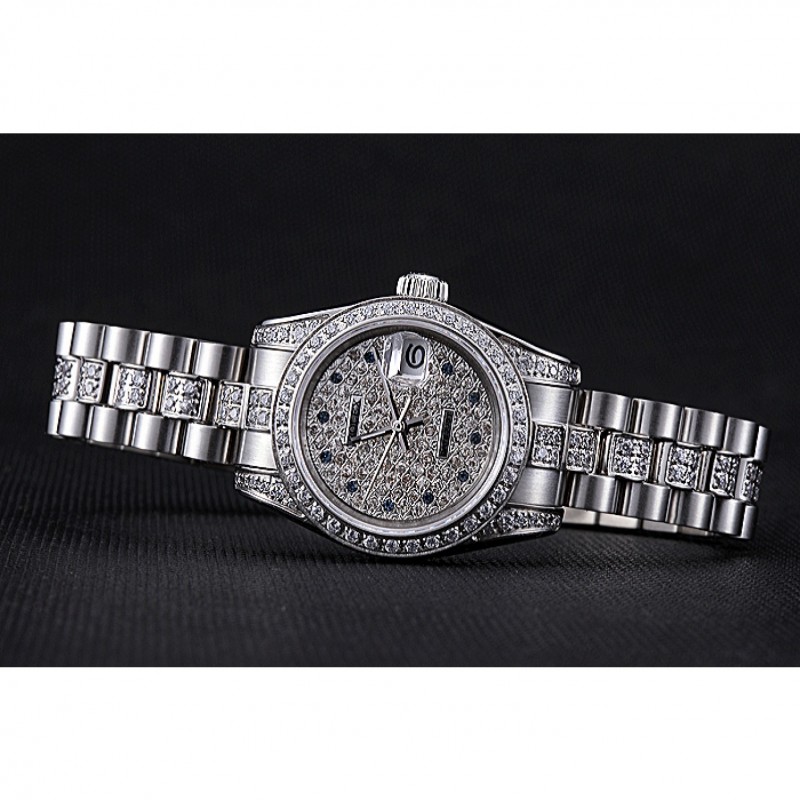 Swiss Rolex DateJust Diamond Dial Stainless Steel 622021-4