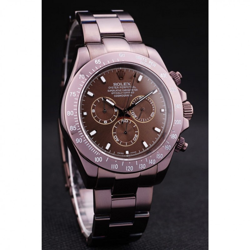 Rolex Daytona Copper Stainless Steel Bezel Brown Dial 7477-2