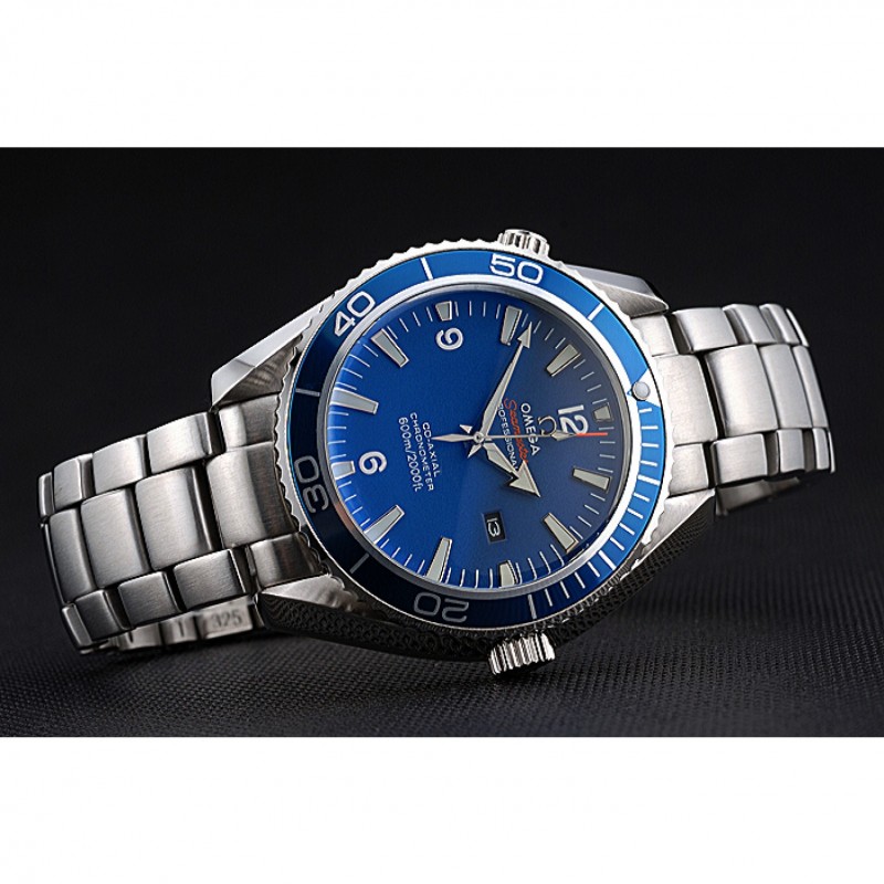 AAA Omega Seamaster Planet Ocean Blue Dial Stainless Steel Bracelet 622537-2