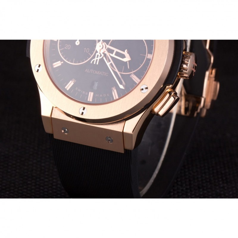 Swiss Hublot Classic Fusion Black Dial Rose Gold shb08 621401-6