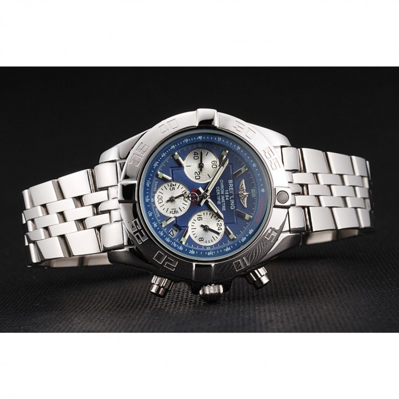 Breitling Chronomat Quartz Blue Dial Stainless Steel Case And Bracelet-4