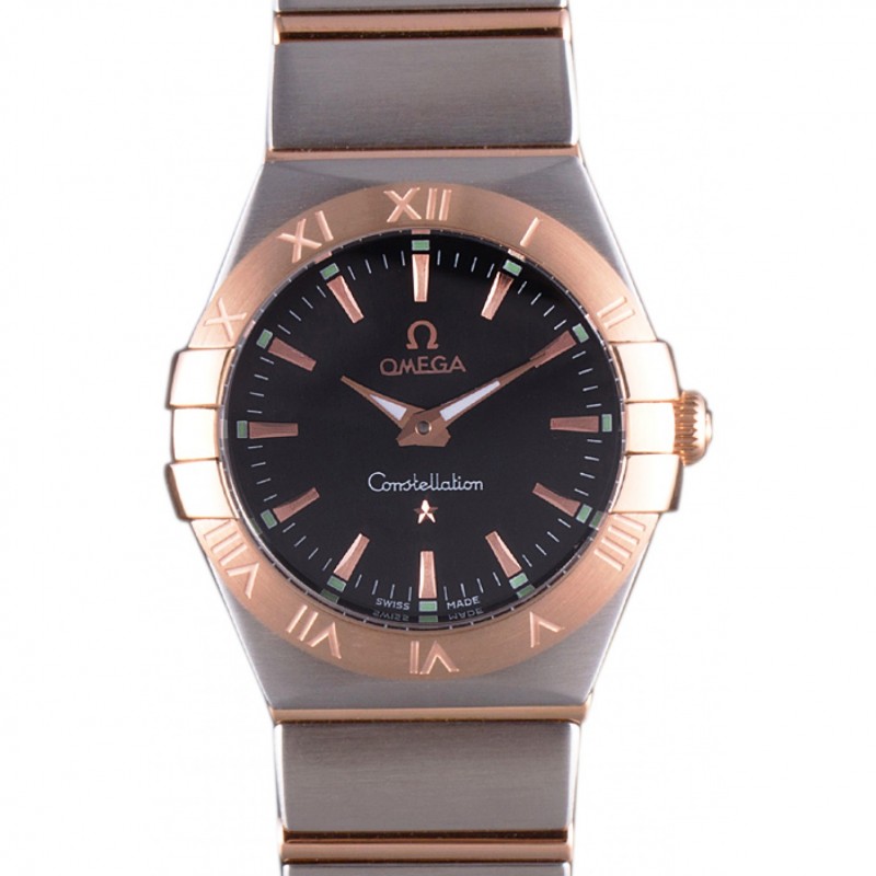 Omega Constellation Rose Gold Bezel Two Tone Band som100 621480-0