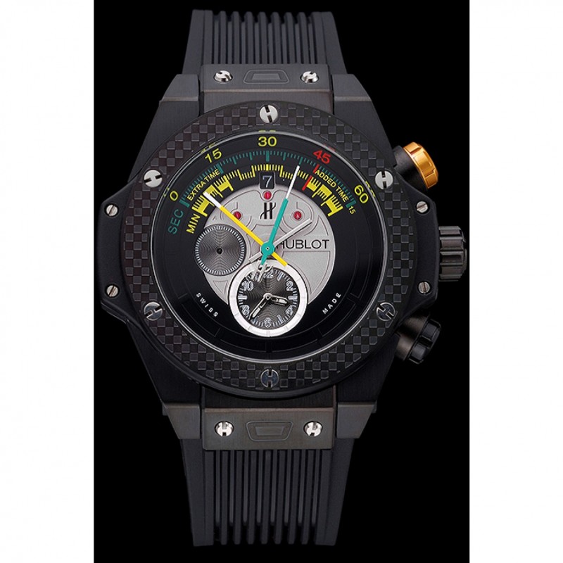 Hublot Big Bang Unico Bi-Retrograde Chrono King Black Steel Case Black Rubber Strap 622771-1