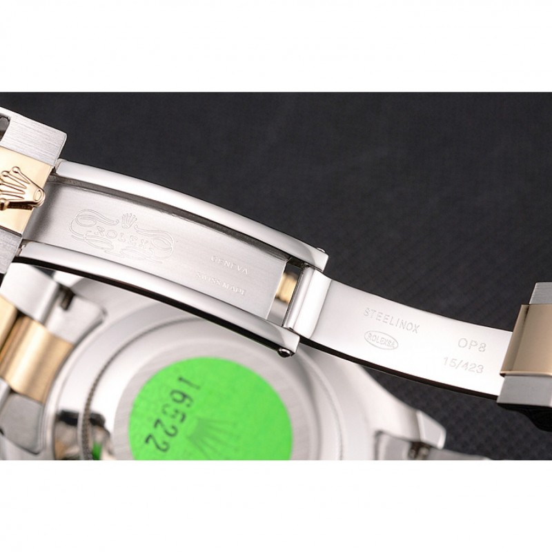 Rolex Yacht-Master White Dial Gold Bezel Stainless Steel Case Two Tone Bracelet-6