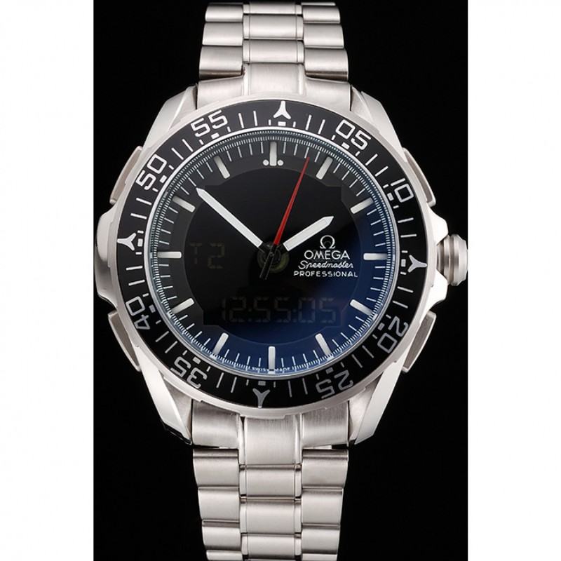 High Quality Omega Speedmaster Skywalker X-33 Black Dial White On Black Bezel Stainless Steel Case And Bracelet-1