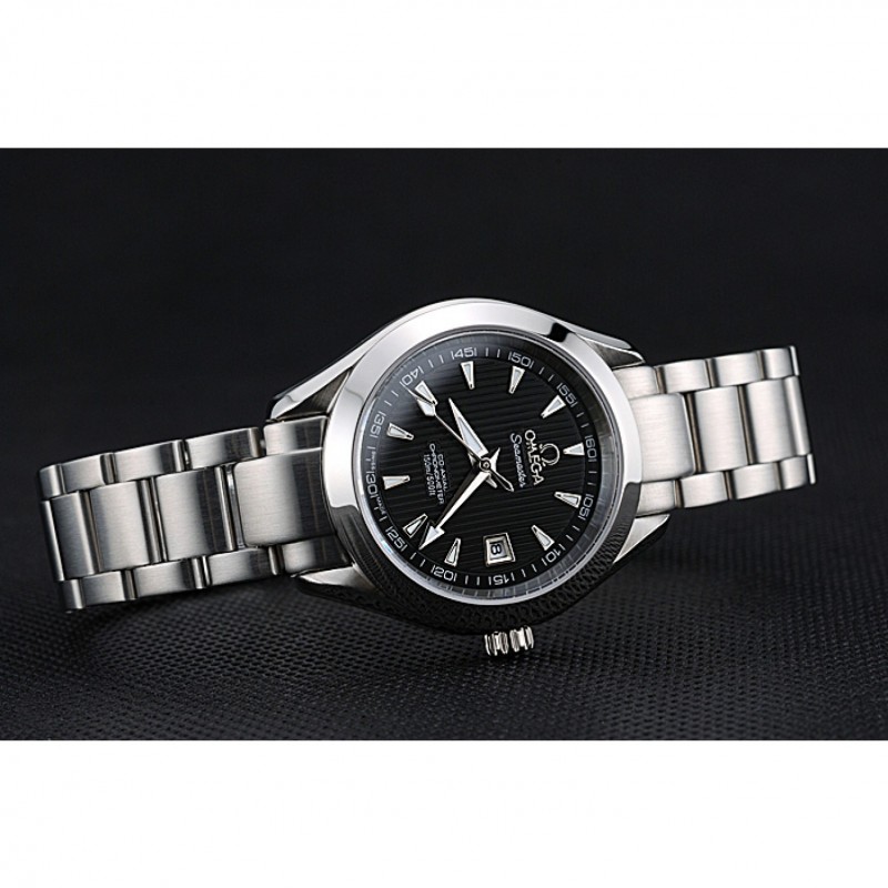 Best Omega Seamaster Aqua Terra Black Dial Stainless Steel Bracelet 622447-3