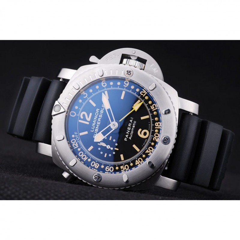 Panerai Luminor Submersible Black Dial Black Rubber Bracelet-4
