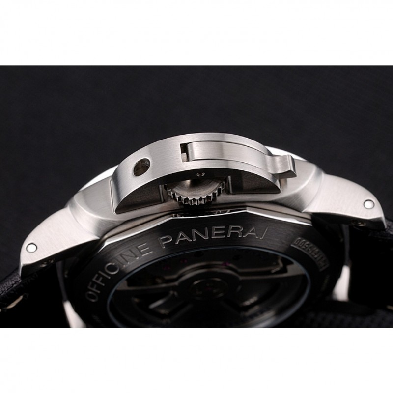 Luxury Replica Watches Swiss Panerai Luminor Flyback Chronograph Black Dial Stainless Steel Case Black Leather Strap-7