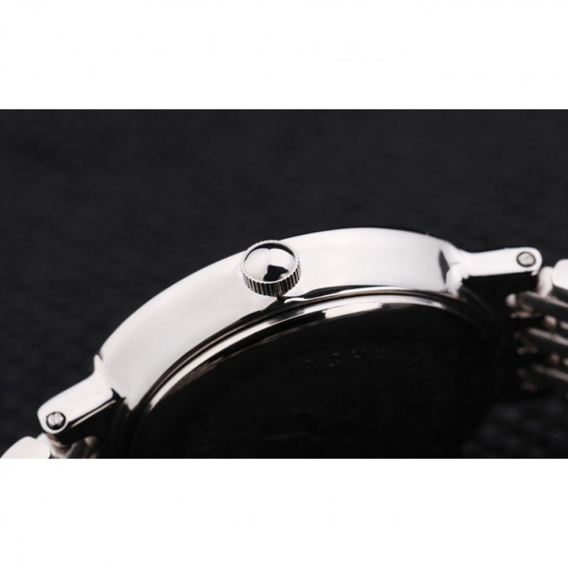 SS Replica Watches Vacheron Constantin Patrimony Traditionnelle Diamond Black Dial Stainless Steel Bracelet-3