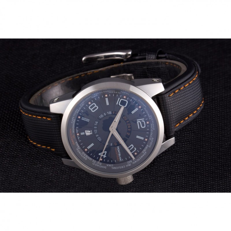 High End Replica Watches Montblanc Timewalker Hemispheres Leather Strap 621625-3