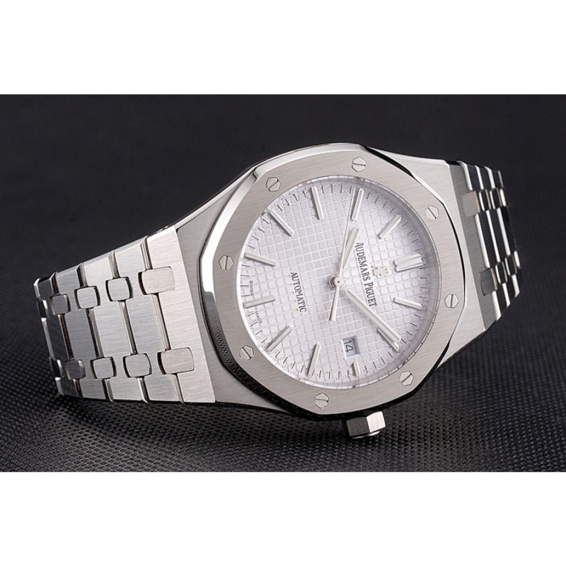 Swiss Audemars Piguet Royal Oak White Dial Stainless Steel Case And Bracelet-3