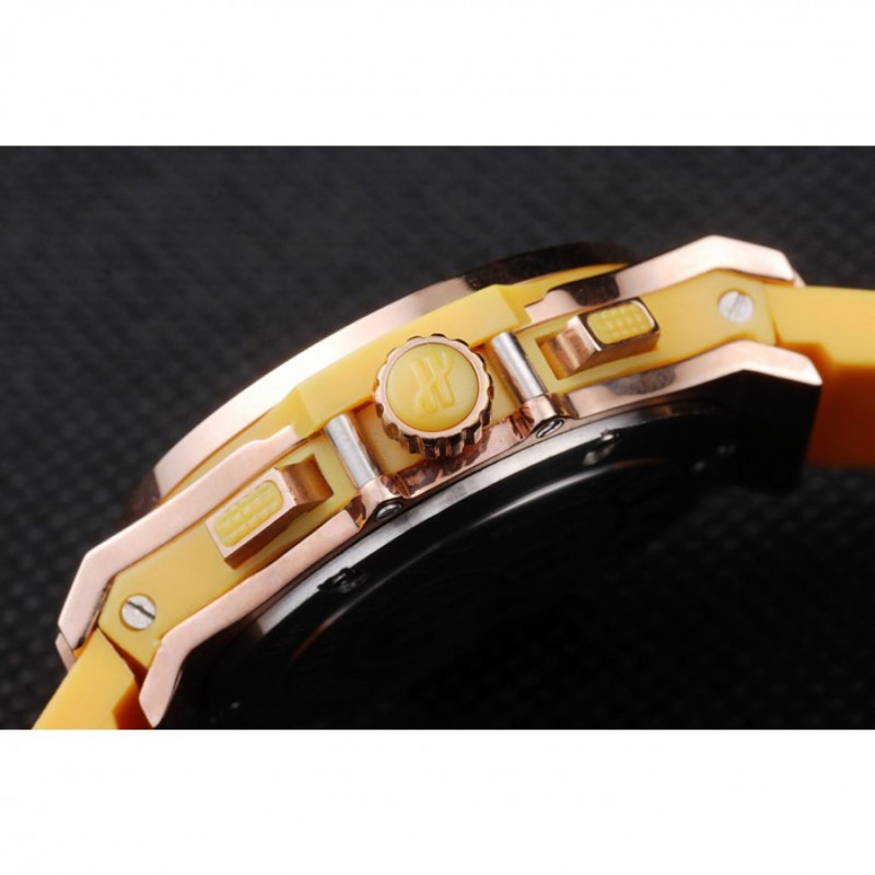 Hublot Big Bang Yellow Strap White Dial Watch 98068-7