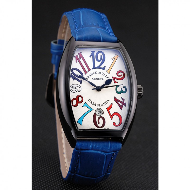 Franck Muller Casablanca Blue Croco Leather Band 621643-2