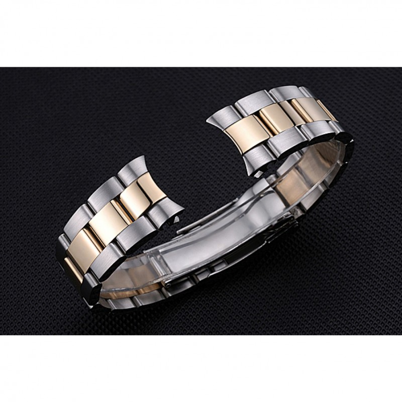 Rolex Plated Yellow Gold and Stainless Steel Link Bracelet 622485-2