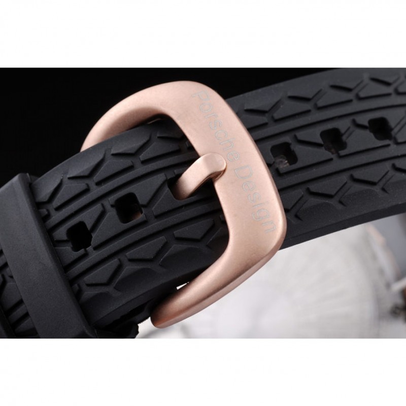 Porsche Regulator Power Reserve Rose Gold Case White Dial-5