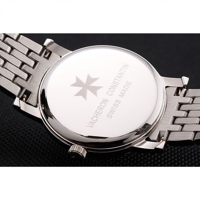 Vacheron Constantin Fine Black Dial Stainless Steel Case And Bracelet-7