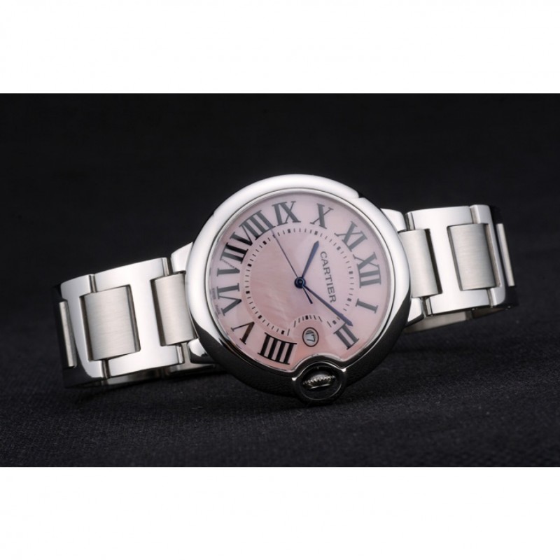 Cartier Ballon Bleu 42mm Pink Dial Stainless Steel Case And Bracelet-3