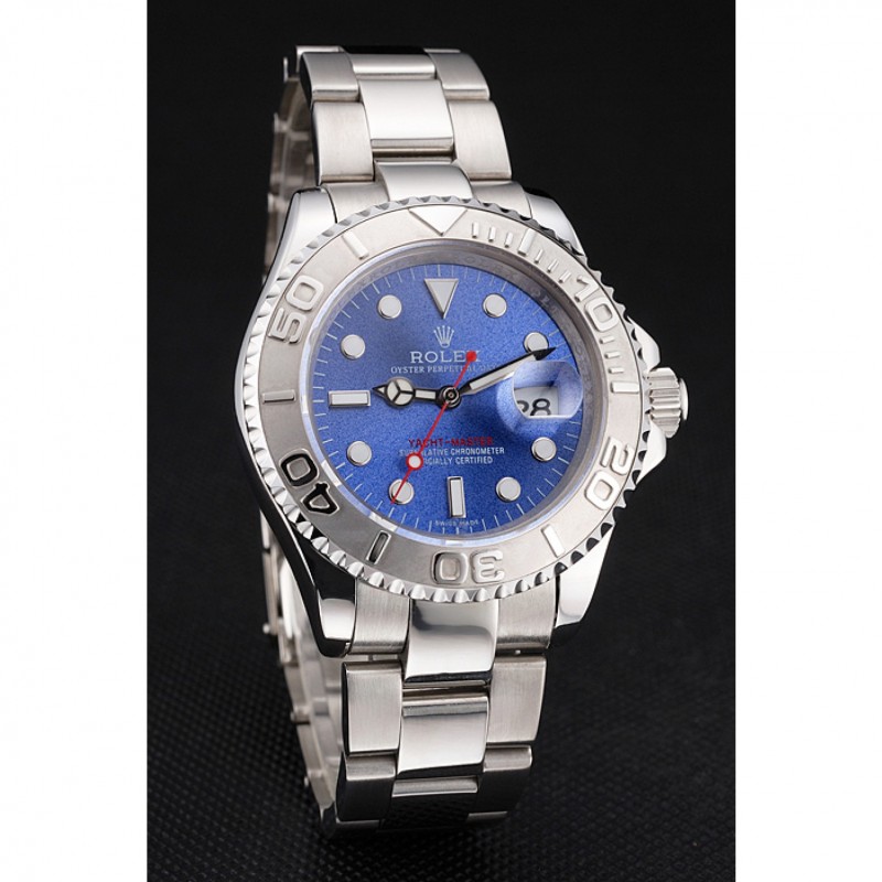 Swiss Rolex Yacht-Master Blue Dial Stainless Steel Case And Bracelet-2