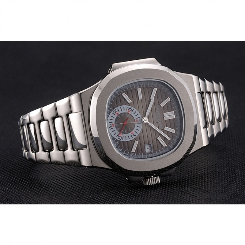 Patek Philippe Nautilus Gray Dial Stainless Steel Case And Bracelet-4