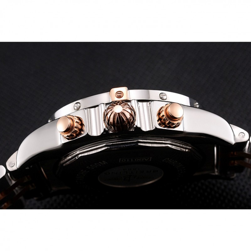 High Quality Breitling Chronomat 44 Black Dial with White Subdials 2 Tone Stainless Steel Bracelet 622509-8