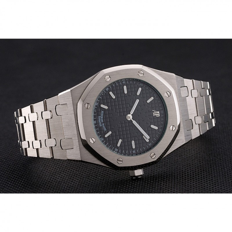 SS Replica Watches Audemars Piguet Royal Oak Fondation Black Dial Stainless Steel Case And Bracelet-3