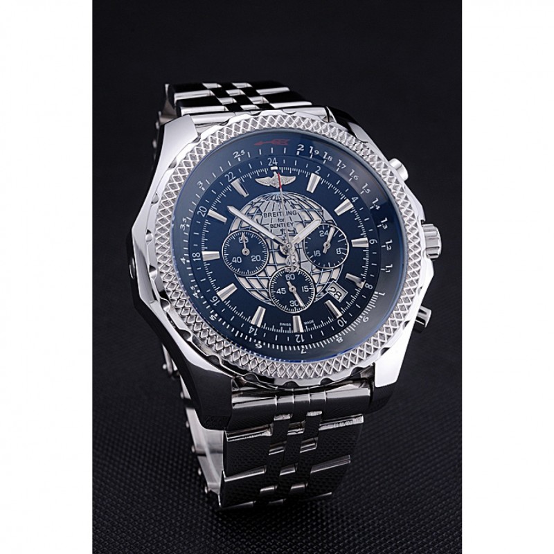 Breitling Bentley B05 Unitime Black Dial Stainless Steel Bracelet 622520-1