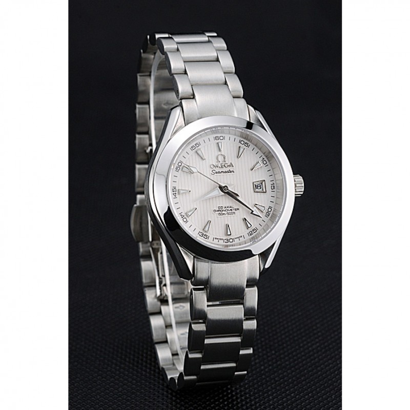Luxury Replica Watches Omega Seamaster Aqua Terra White Dial Stainless Steel Bracelet Ladies 622446-2