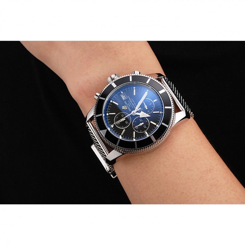 SS Breitling Superocean Heritage Chronographe 46 Black Dial And Bezel Stainless Steel Case And Bracelet-8