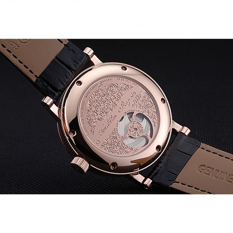Breguet Classique Grande Complication Tourbillon Gold Case Black Dial Black Leather Strap 622211-7