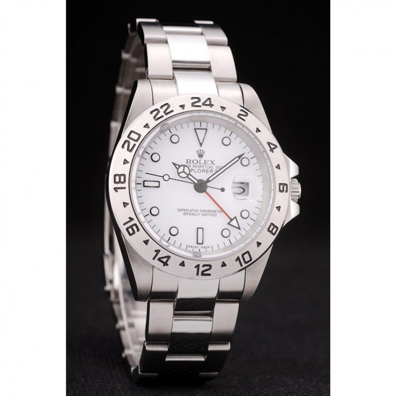 SS Rolex Explorer Stainless Steel Bezel White Dial-2