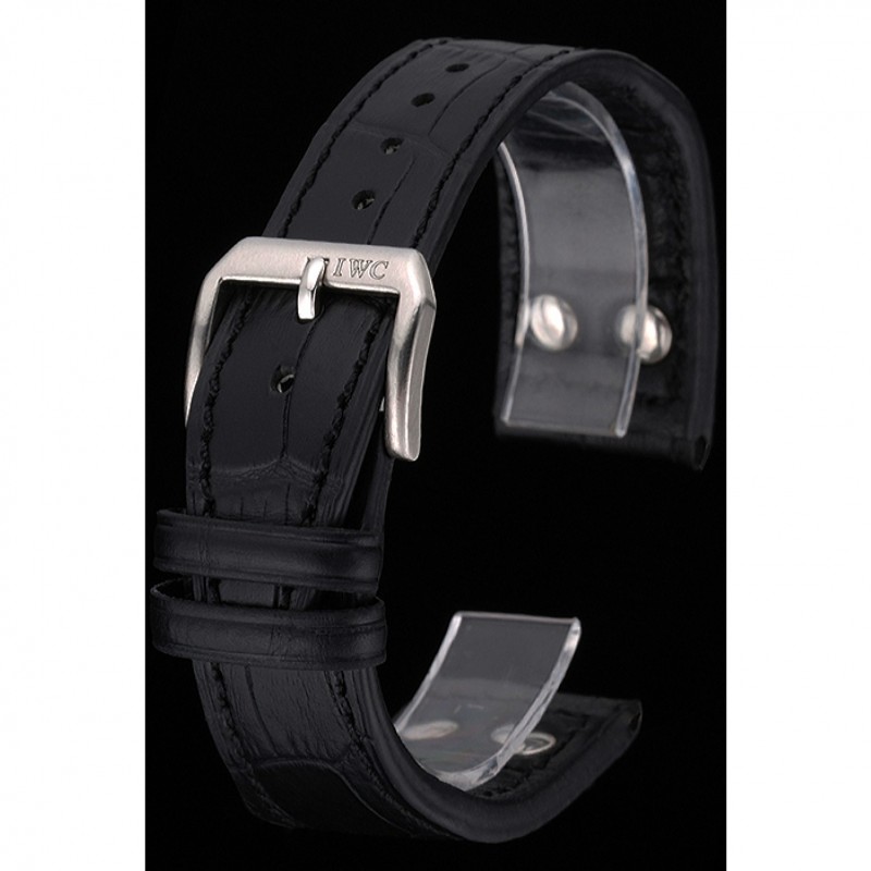 IWC Black Leather Bracelet 622606-1